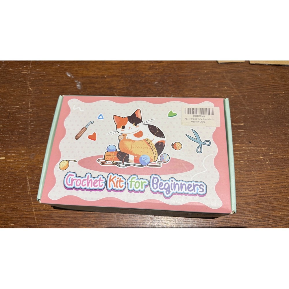 Crochet Kit for Beginners Amigurumi Crocodile DIY Craft Set with Yarn and Tools